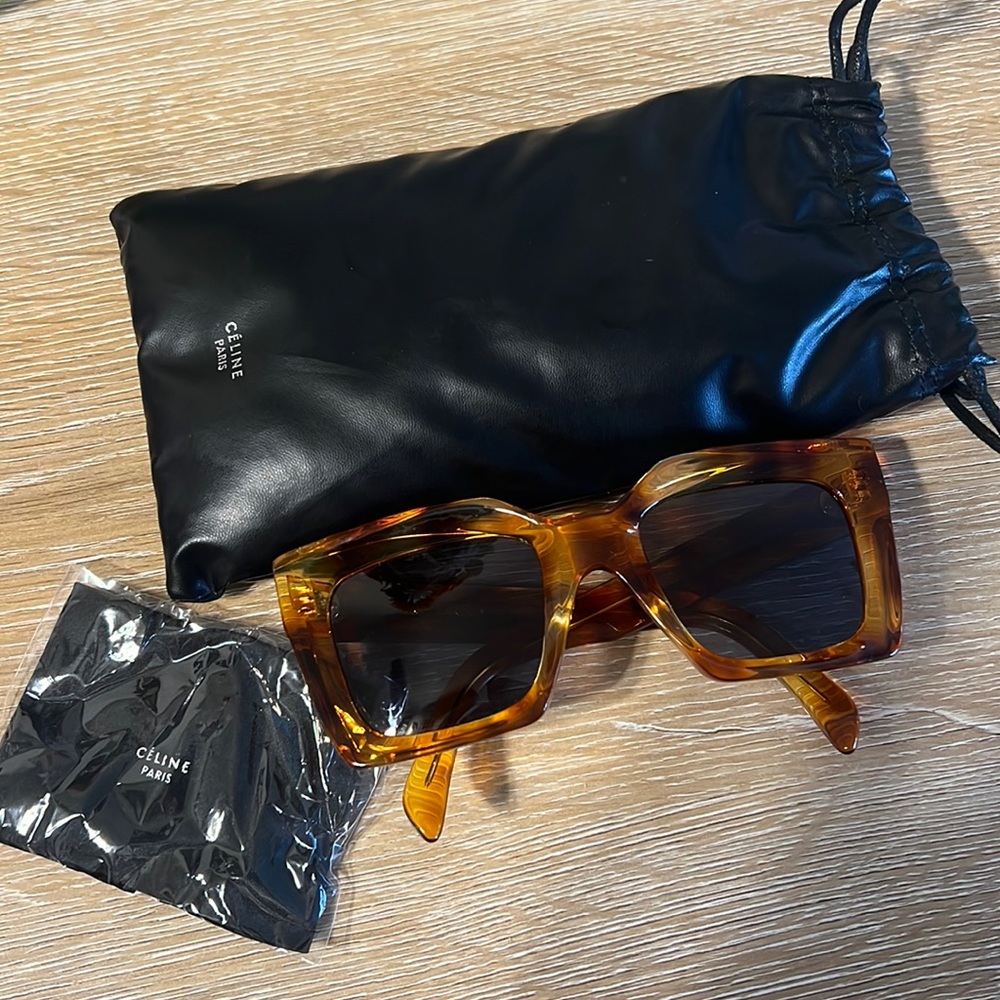 Celine sunglasses light brown tortoise shell color